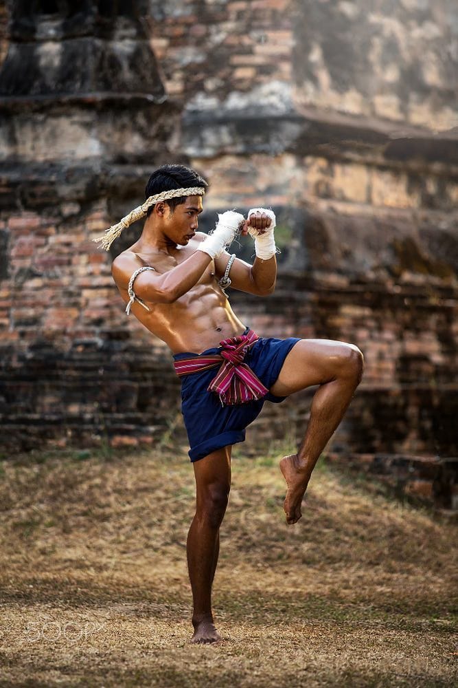 Coach Jerry in traditional Muay Thai stance